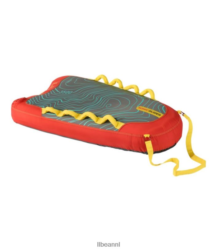 L.L.Bean unisex opblaasbare sonische zweefvliegtuigslee zwart rood spel en recreatie VT0642194