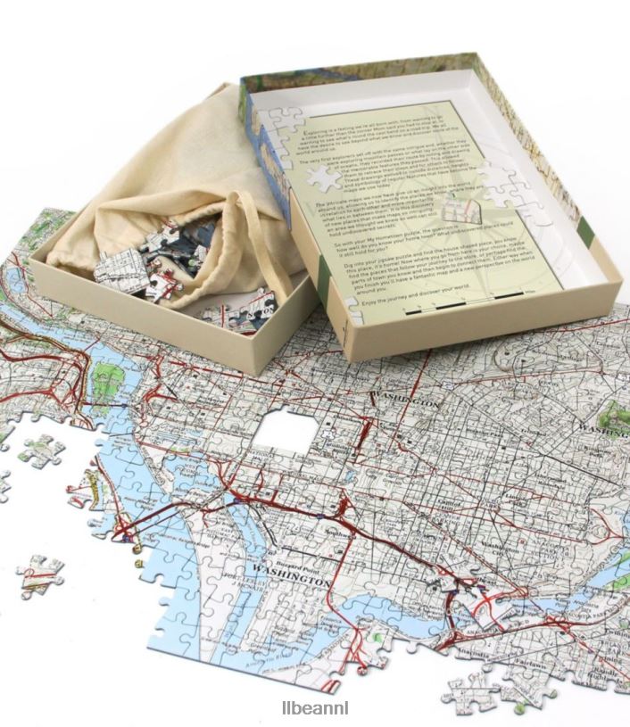 L.L.Bean unisex mijn woonplaats kaartpuzzel ii multi spel en recreatie VT0641258