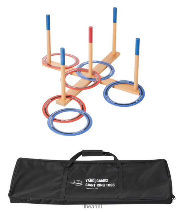 L.L.Bean unisex tuinspellen gigantische ringworp hout spel en recreatie VT0641435