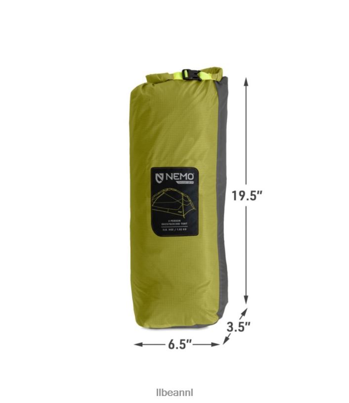 L.L.Bean unisex Nemo Dagger Osmo 2-persoons backpacktent berkenknop/welterusten grijs uitrusting voor buiten VT0641486