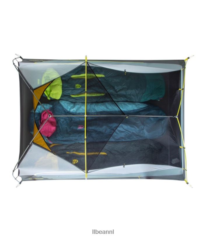 L.L.Bean unisex Nemo Dragonfly Osmo 3-persoons backpacktent berkenknop/welterusten grijs uitrusting voor buiten VT0641357