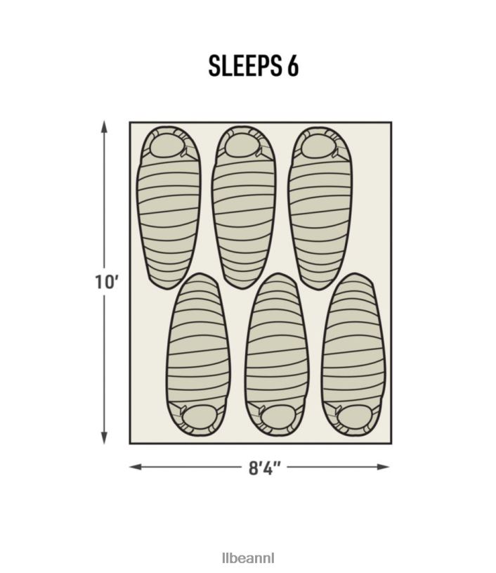 L.L.Bean unisex noordelijke gids 6-persoonstent dennenbos uitrusting voor buiten VT0641471