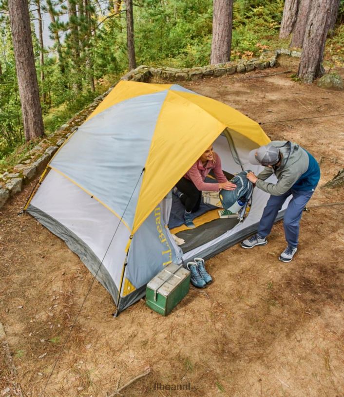 L.L.Bean unisex toegang 4-persoonstent roestvrij staal/asfalt/veldgoud uitrusting voor buiten VT0641324