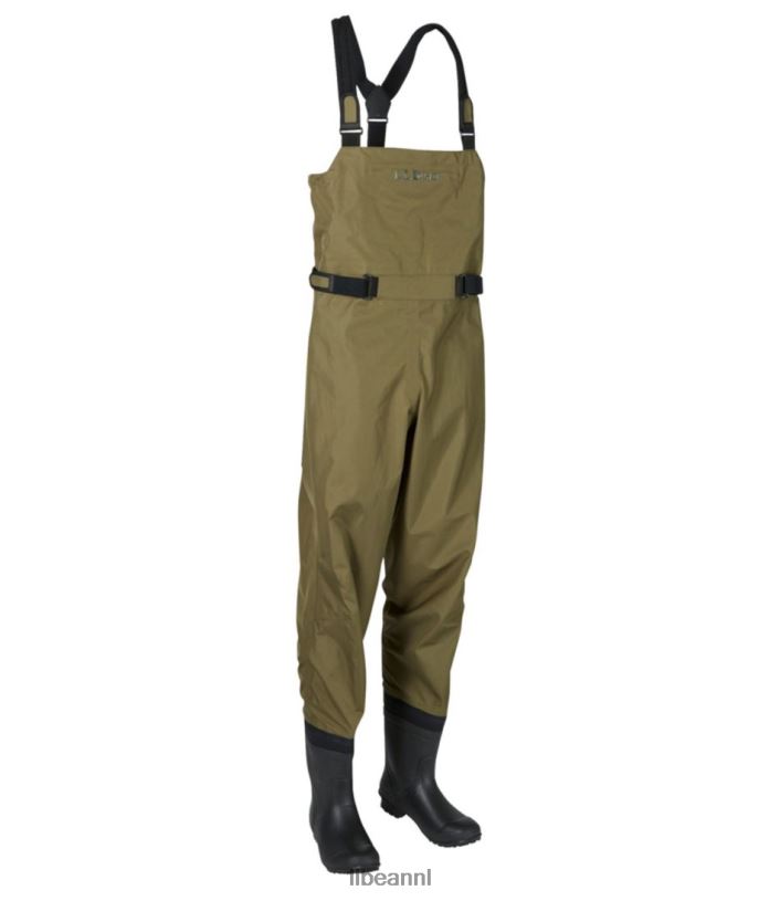 L.L.Bean unisex Angler supernaad tek laars-voet steltlopers kelp groen vissen VT0641432