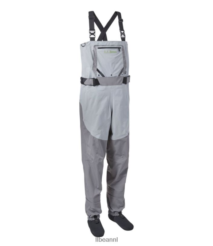 L.L.Bean unisex kennebec kousenvoetlaarzen met supernaad mineraalgrijs/asfalt vissen VT0641342