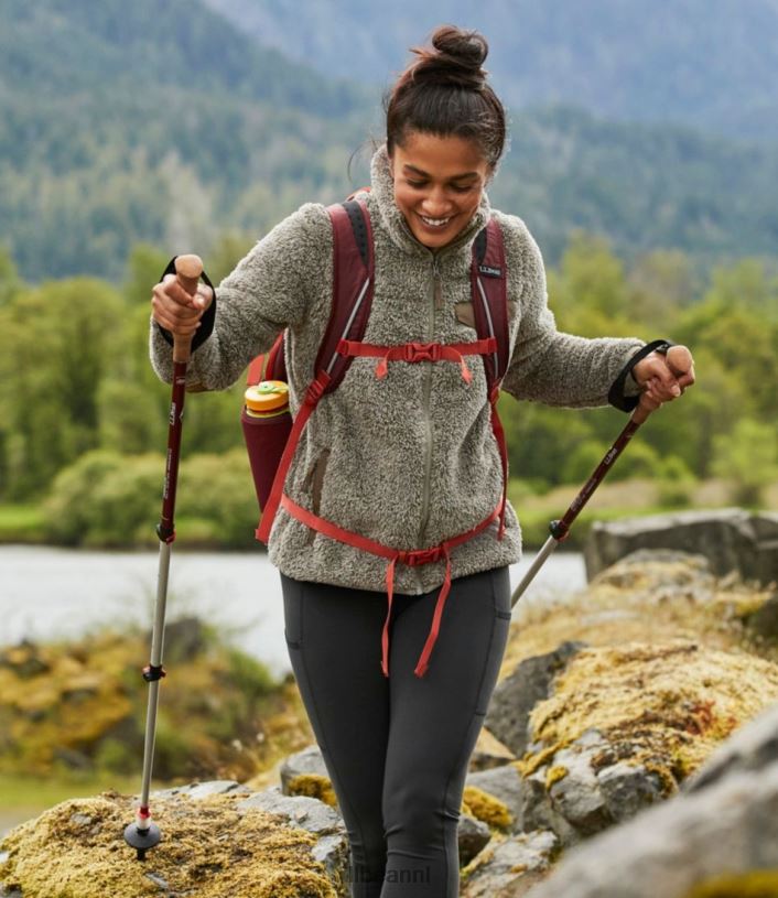 L.L.Bean unisex hikelite antishock wandelstokken mat rood uitrusting voor buiten VT0641447