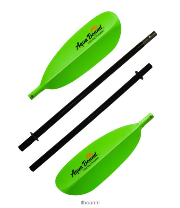 L.L.Bean unisex Aquabound Sting Ray 4-delige kajakpeddel van glasvezel elektrisch groen watersport VT0641885