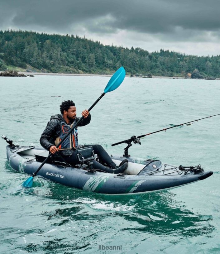 L.L.Bean unisex aquaglide blackfoot opblaasbare kajak voor vissers blauw watersport VT0642239