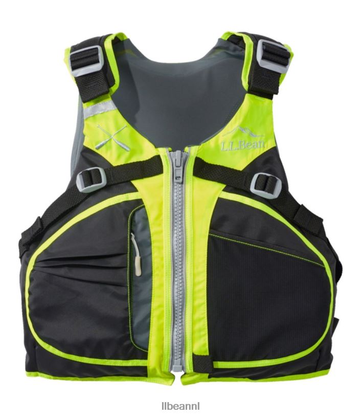 L.L.Bean unisex ademende pfd met hoge rugleuning Neon Geel watersport VT0645284