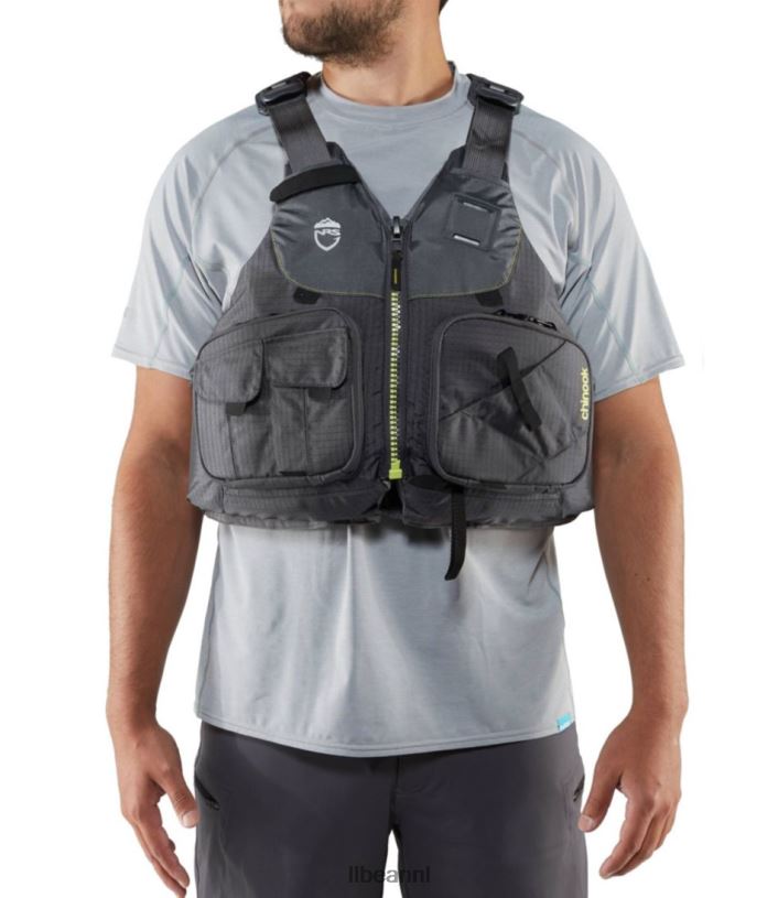 L.L.Bean unisex nrs chinook vissen pfd houtskool watersport VT0643976