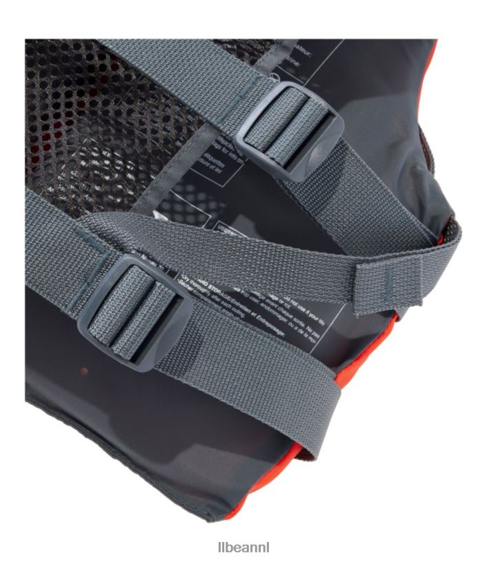 L.L.Bean unisex universele pasvorm mesh-back pfd oranje watersport VT0641396
