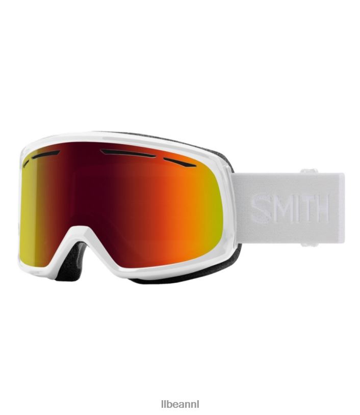 L.L.Bean unisex Smith driftbril wit/rode sol-x spiegel wintersport VT0642302