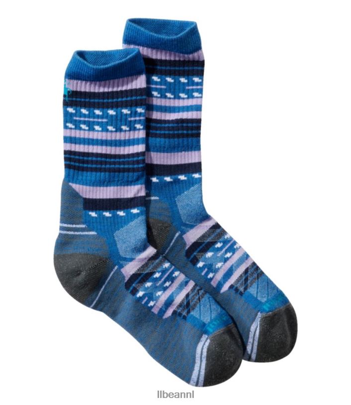 L.L.Bean vrouwen smartwool wandeling licht kussen margarita crew sok laguna blauw accessoires VT0643547
