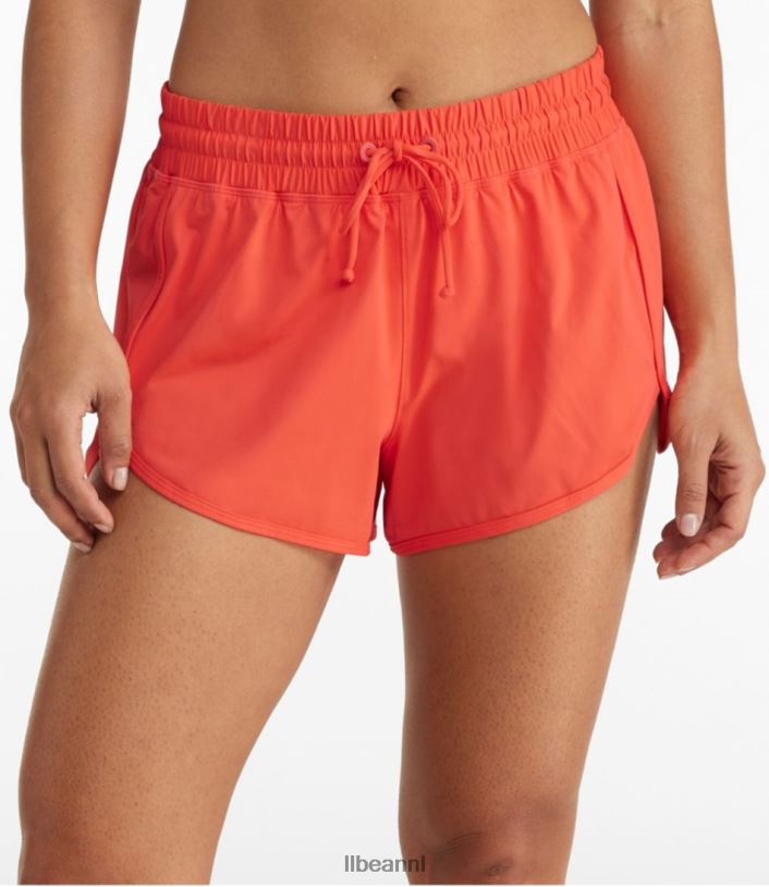 L.L.Bean vrouwen upf 50+ gebreide short heet koraal kleding VT0645845