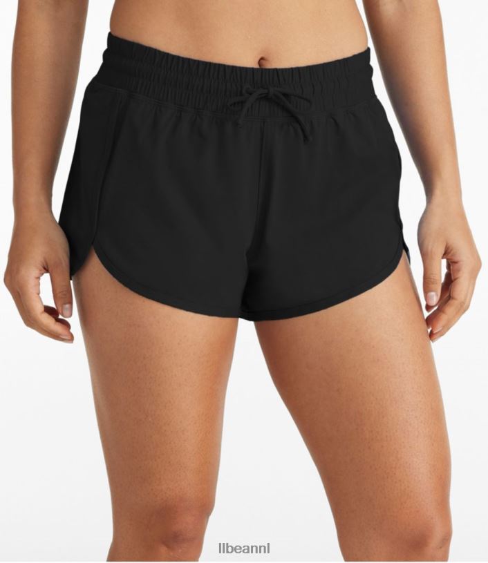 L.L.Bean vrouwen upf 50+ gebreide short zwart kleding VT0643217