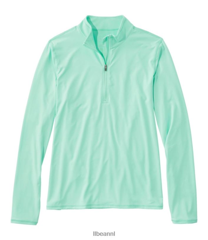 L.L.Bean vrouwen sunsmart upf 50+ zonneshirt strand glas kleding VT064358