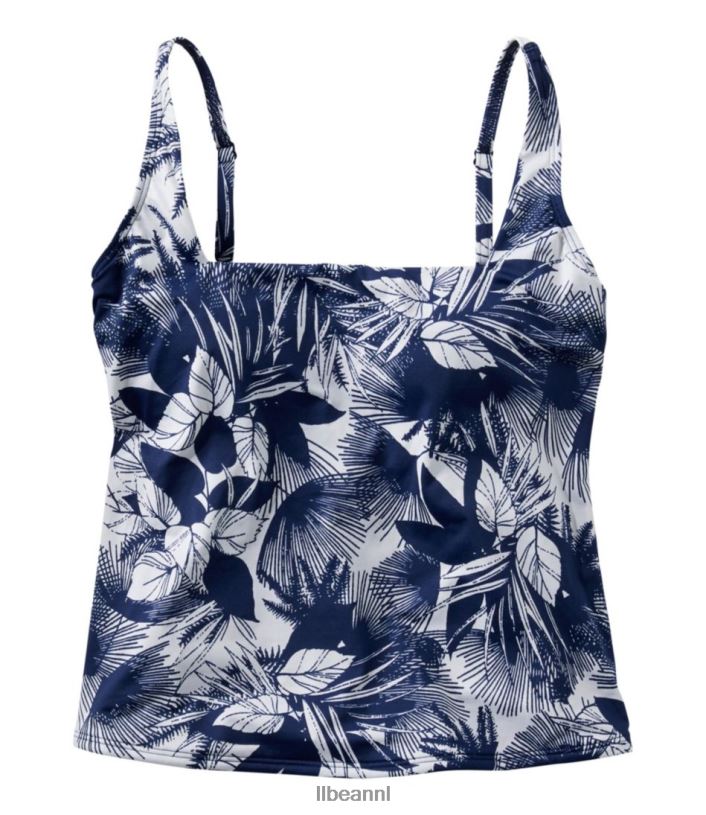 L.L.Bean vrouwen nieuwe stromingen badkleding donkerste marineblauwe vlekcamouflage kleding VT0646556