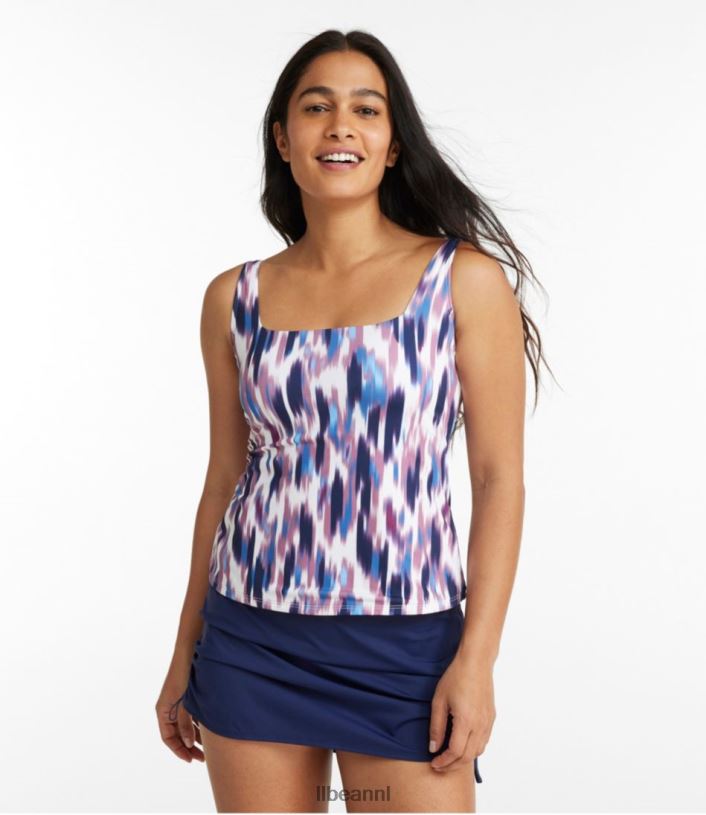 L.L.Bean vrouwen nieuwe stromingen badkleding iris mauve vlekcamouflage kleding VT0645860