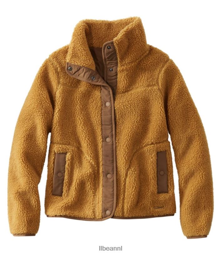 L.L.Bean vrouwen Sherpafleece jack antiek goud bovenkleding VT0646658