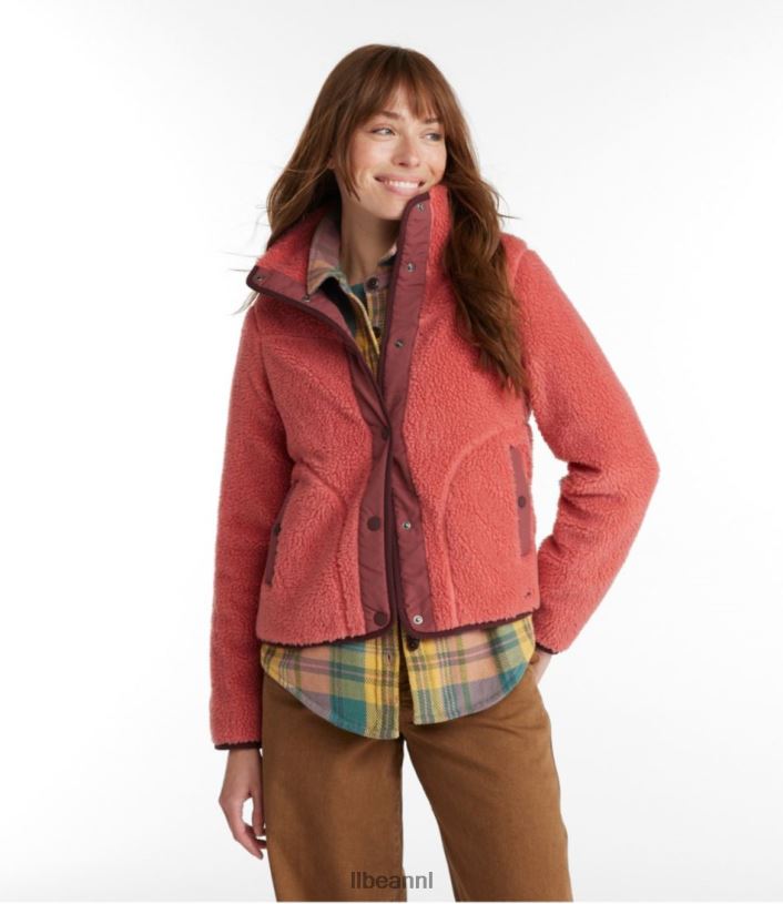 L.L.Bean vrouwen Sherpafleece jack antiek goud bovenkleding VT0646658