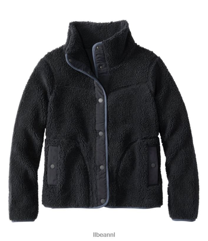 L.L.Bean vrouwen Sherpafleece jack zwart bovenkleding VT0647045