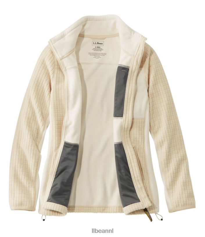 L.L.Bean vrouwen klassiek winddicht fleecejack in de bergen taupe bruin/grijs berken bovenkleding VT0643601