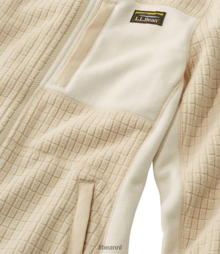L.L.Bean vrouwen klassiek winddicht fleecejack in de bergen taupe bruin/grijs berken bovenkleding VT0643601