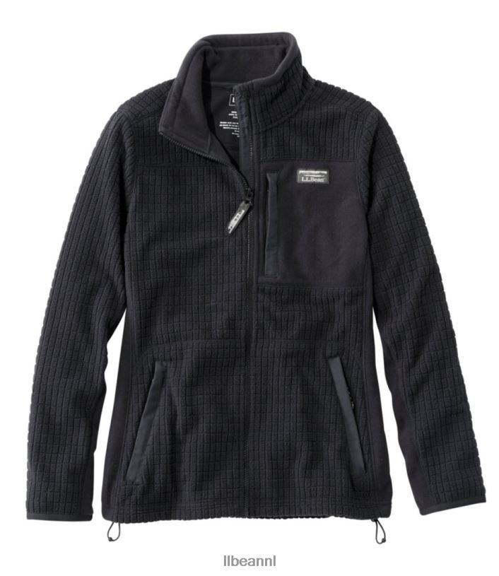 L.L.Bean vrouwen klassiek winddicht fleecejack in de bergen zwart bovenkleding VT0646664
