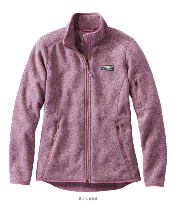 L.L.Bean vrouwen sweaterfleece jack met volledige ritssluiting iris paars bovenkleding VT0646655