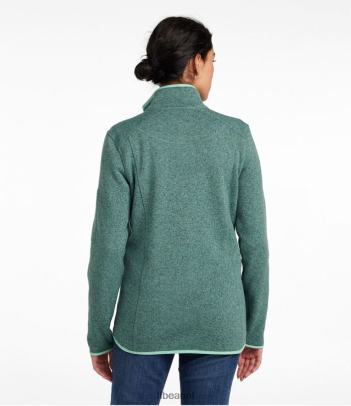 L.L.Bean vrouwen sweaterfleece jack met volledige ritssluiting tin bovenkleding VT064823