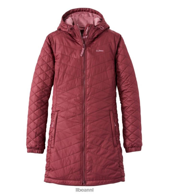 L.L.Bean vrouwen Primaloft-jas met fleecevoering bordeaux bovenkleding VT064841