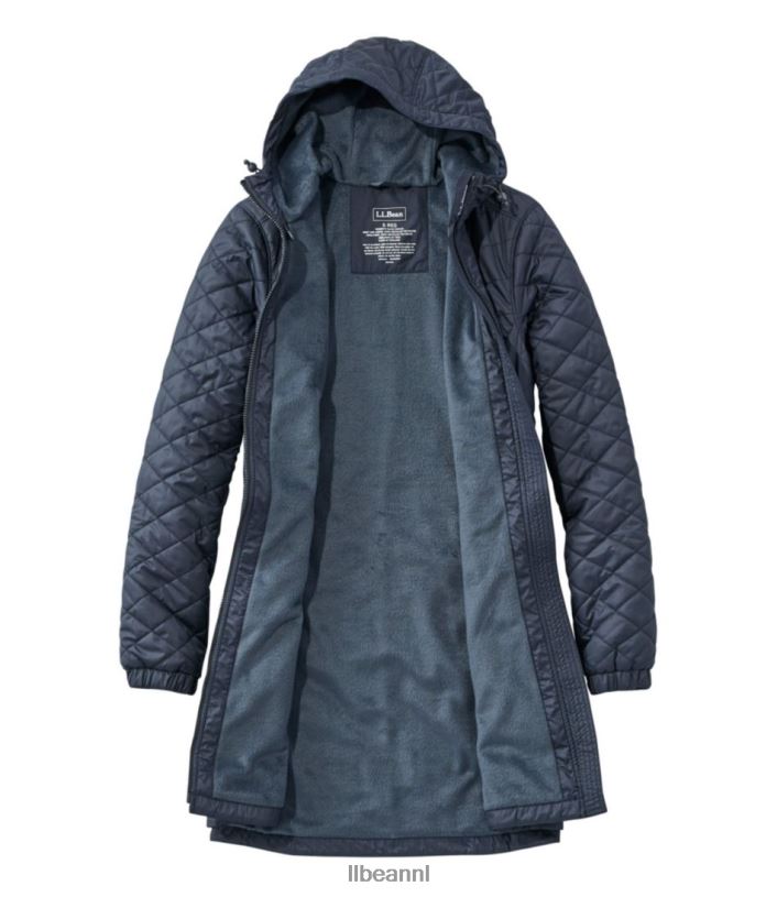 L.L.Bean vrouwen Primaloft-jas met fleecevoering mineraal blauw bovenkleding VT0643607