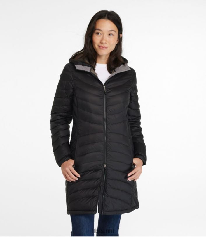 L.L.Bean vrouwen Ultralichte 850 donsjas met capuchon staalgrijs bovenkleding VT0646052