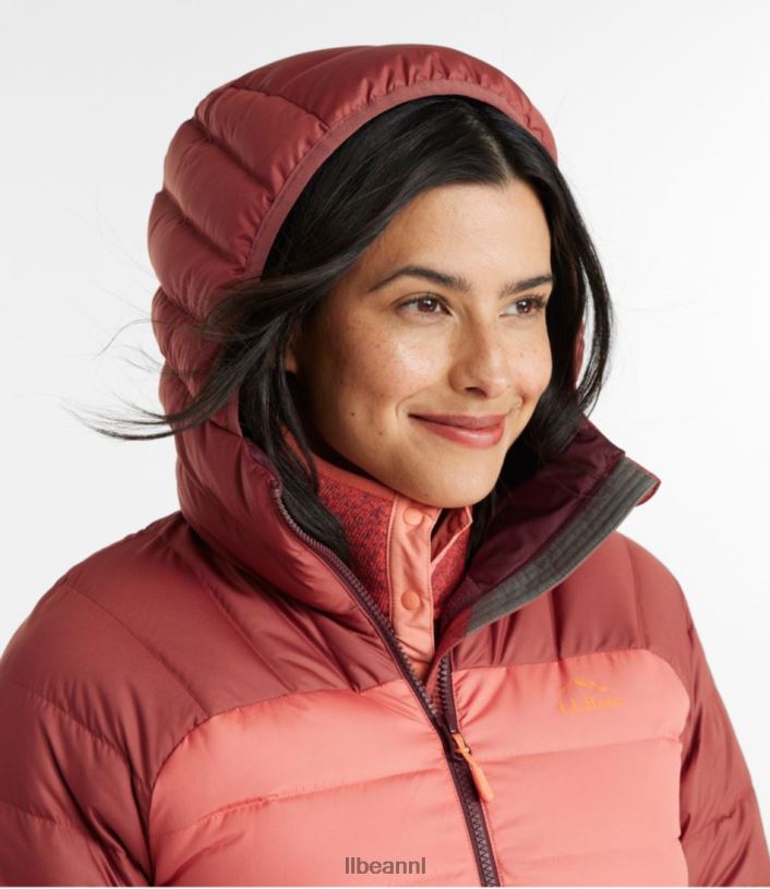 L.L.Bean vrouwen donsjack met capuchon vintage indigo/mineraalblauw bovenkleding VT0646046