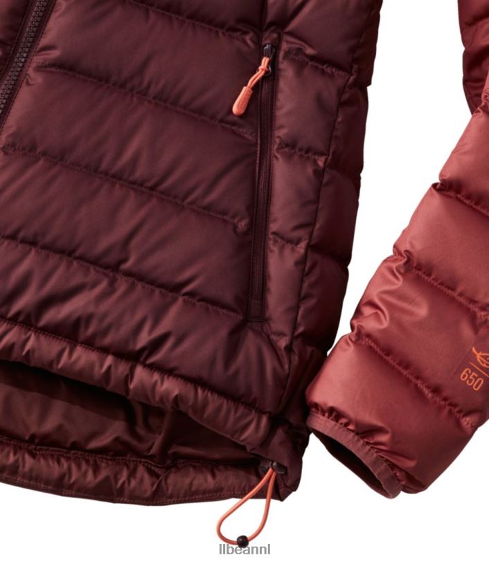 L.L.Bean vrouwen donsjack met capuchon vintage indigo/mineraalblauw bovenkleding VT0646046