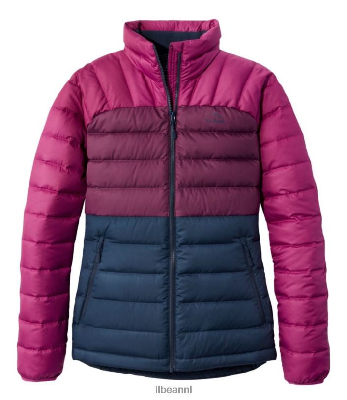 L.L.Bean vrouwen donsjack nautisch marine/suikerpruim bovenkleding VT0645125