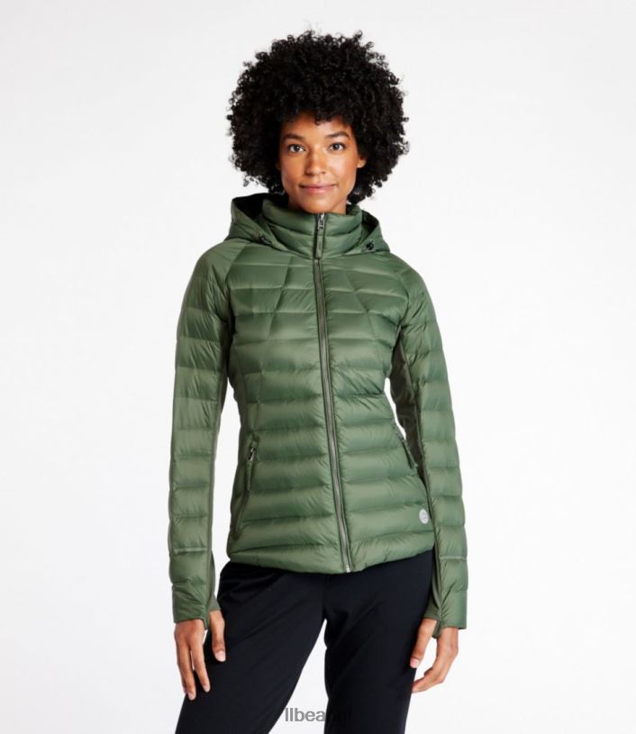 L.L.Bean vrouwen grenzeloos hybride donsjack tijm bovenkleding VT0643646