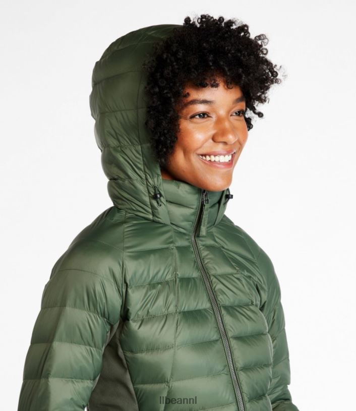 L.L.Bean vrouwen grenzeloos hybride donsjack tijm bovenkleding VT0643646