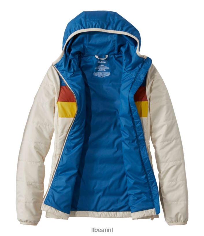 L.L.Bean vrouwen klassiek berg pufferjack met capuchon taupe bruin/grijs berken bovenkleding VT064862