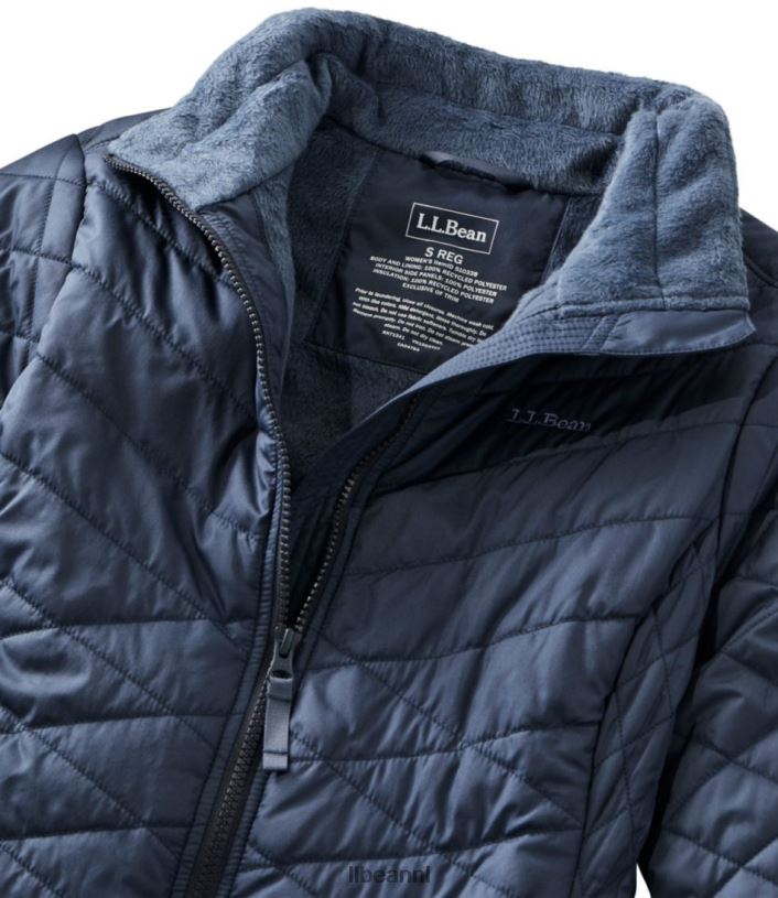 L.L.Bean vrouwen met fleece gevoerd primaloft-jack zilveren Maan bovenkleding VT0647051