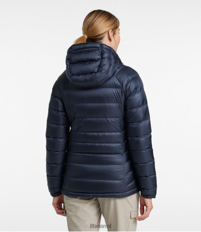 L.L.Bean vrouwen ultralicht 850 donsjack met capuchon diepe lagune bovenkleding VT0646670