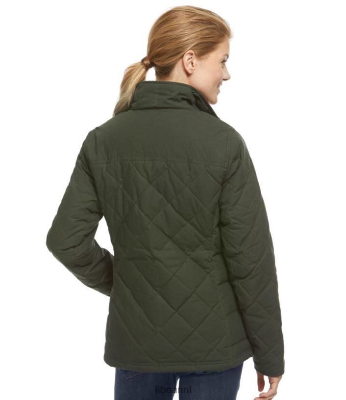 L.L.Bean vrouwen upcountry donsjack van gewaxt katoen koffieboon bovenkleding VT0643664