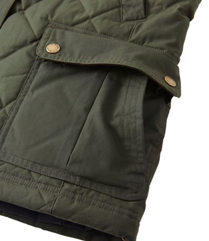 L.L.Bean vrouwen upcountry donsjack van gewaxt katoen koffieboon bovenkleding VT0643664