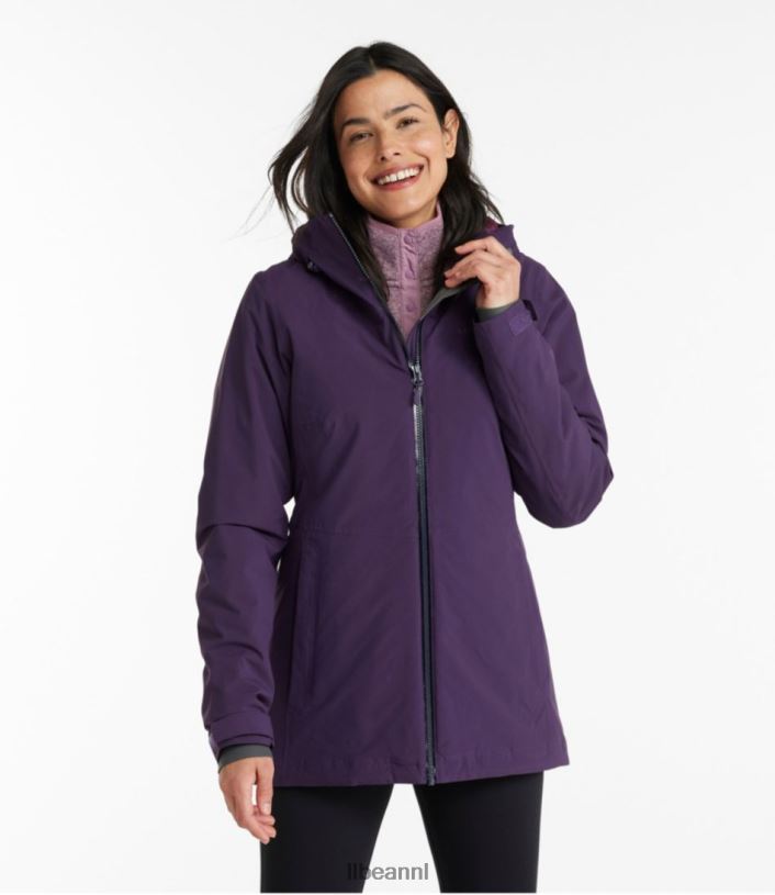 L.L.Bean vrouwen waterdichte primaloft packaway-jas zwart bovenkleding VT0645095