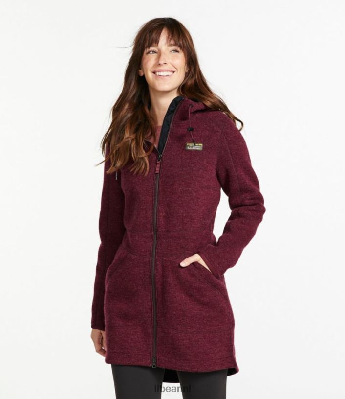 L.L.Bean vrouwen wollen jas diepe bosheide bovenkleding VT064856