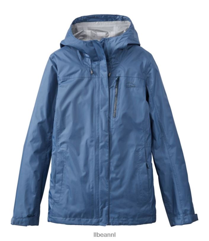 L.L.Bean vrouwen Trail-model regenjas maanlicht blauw bovenkleding VT0645062
