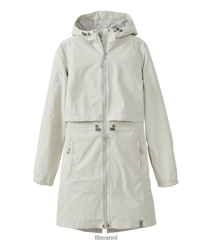 L.L.Bean vrouwen meridiaan regenjas zilver berk bovenkleding VT0646034