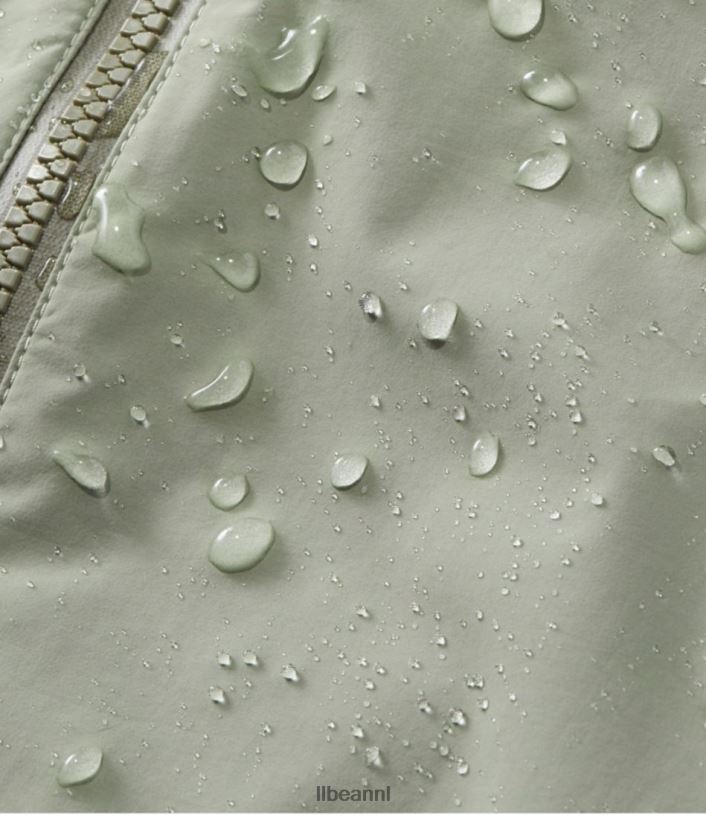 L.L.Bean vrouwen meridiaan regenjas zilver berk bovenkleding VT0646034