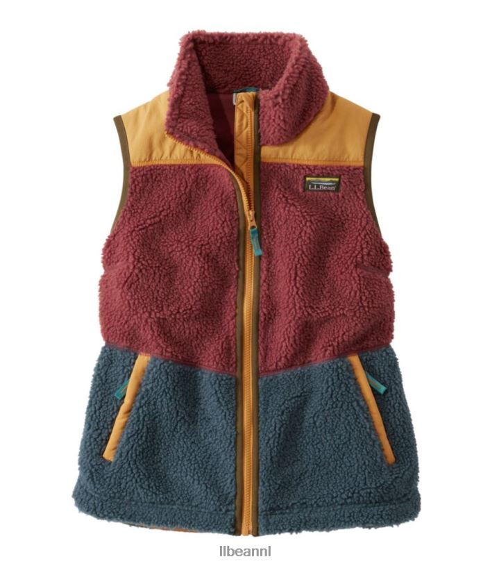 L.L.Bean vrouwen sherpafleece vest palissander/rangeley blauw bovenkleding VT0645104