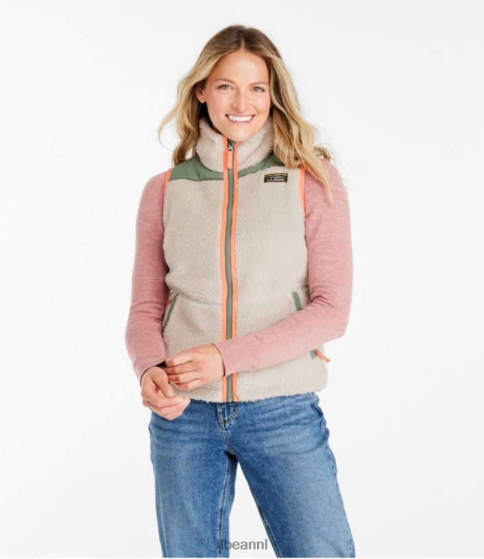 L.L.Bean vrouwen sherpafleece vest palissander/rangeley blauw bovenkleding VT0645104